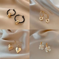 new style ladies earrings korean womens earrings retro pendant gold earrings set 2021 trendy earrings female jewelry