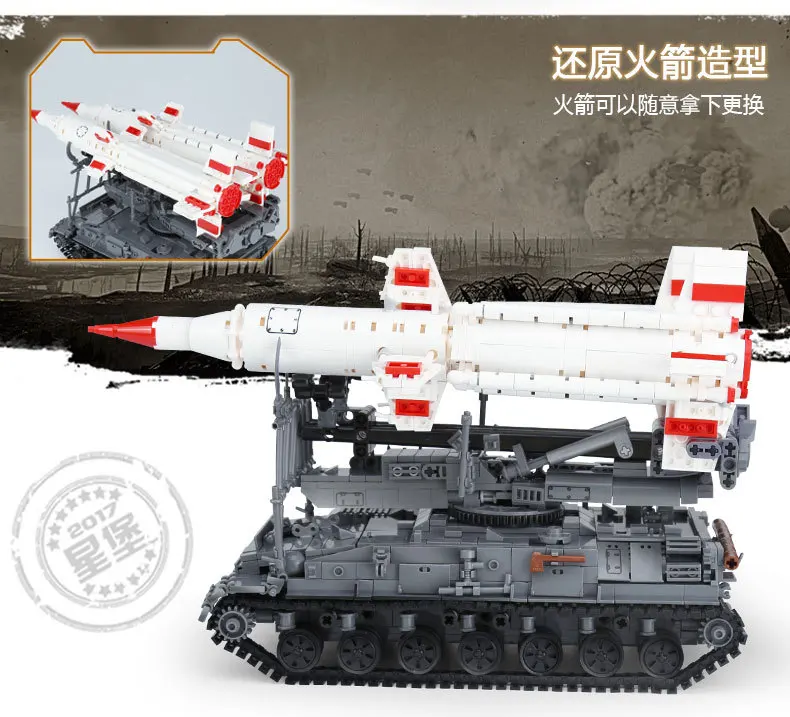 Фото Legoingly, Военный танк, армия, модель конструктора, игрушки SA-4, ганеф XB06007 №5