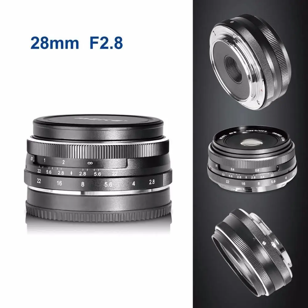 

Meike 28mm f2.8 Manual Focus Fixed Lens for Sony E Mount Cameras NEX 3 5 6 7 A5000 A5100 A6000 A6100 A6600 A6300+Free Gift