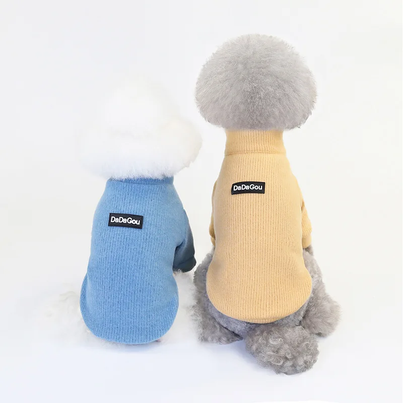 

S-2XL Fashion Thicken Warm Dog Clothes Puppy Pet Vertical Knit Clothes Winter Fashion Soft Sweater Coat For Small Dogs