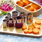 Набор мини-формочек для печенья, цветок, геометрические фигуры, набор для вырезания кондитерских изделий для теста пирога, корки фруктов, овощей, инструмент для работы с полимерной глиной