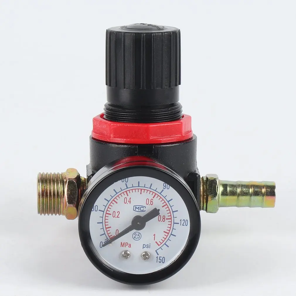 Mini 1/4 Thread 180PSI/12Bar Air Pressure Reducing Regulator Source Treatment Unit With Gauge Control Compresso | Инструменты