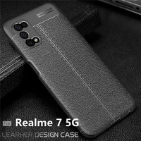 for cover oppo realme 7 5g case for realme 7 5g phone back bumper shockproof soft tpu leather for fundas oppo realme 7 5g cover