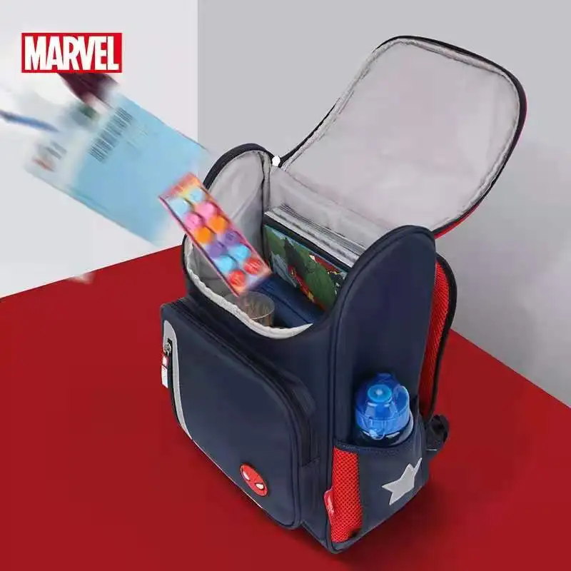 Disney New School Bags For Boys Primary Student Shoulder Orthopedic Backpack Spider Man Captain America Grade 1-4 Mochilas