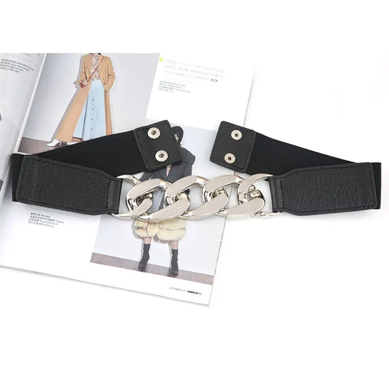 

1pc Fashion New Elastic Cummerbunds Women Dress Accessories Adornment Waist Belt Chain Waist Strap Lady Decorative Waistband