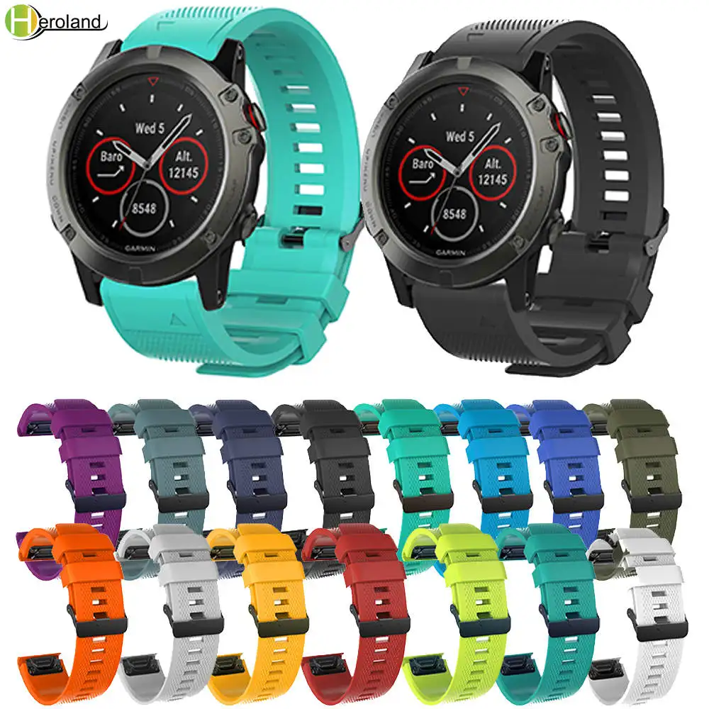 

26mm Quick Release watchBand Strap For Garmin Fenix 5X / 6X / 6xpro / Fenix 3 3 HR Easyfit Replacement sport Silicone Wriststrap