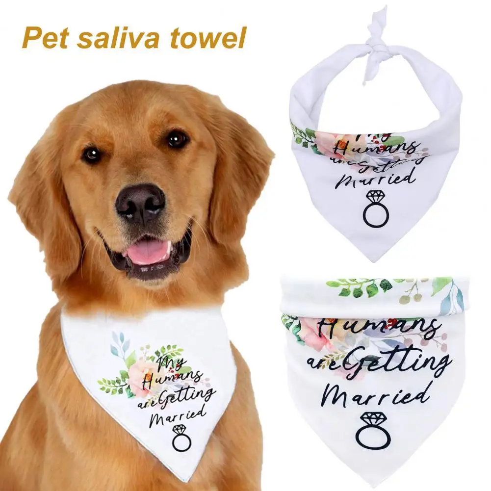 

Versatile Pet Bandana Wear-Resistant Tear Resistant Puppy Triangle Scarf Cute Puppy Wedding Scarf Adjustable Necker