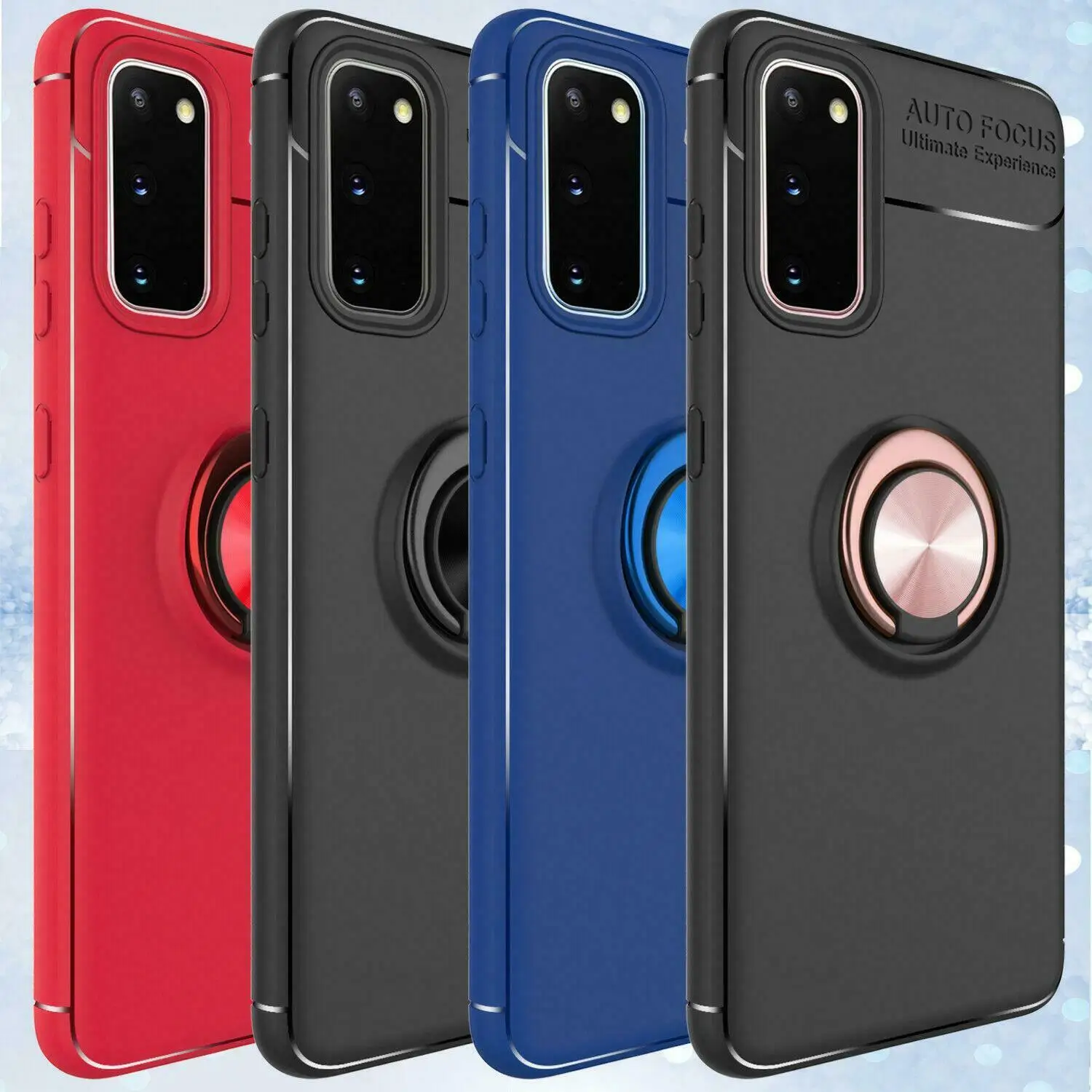 Funda para OPPO A16S, carcasa de tel&eacute;fono con soporte a prueba de golpes con armadura de anillo + Vidrio Templado-0