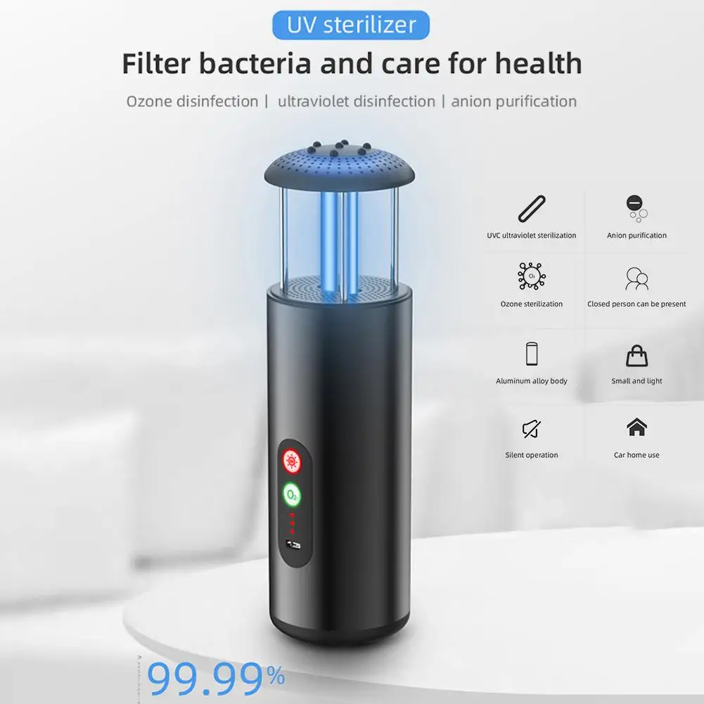 Черный/серый автомобильный очиститель воздуха генератор озона дезинфицирующее