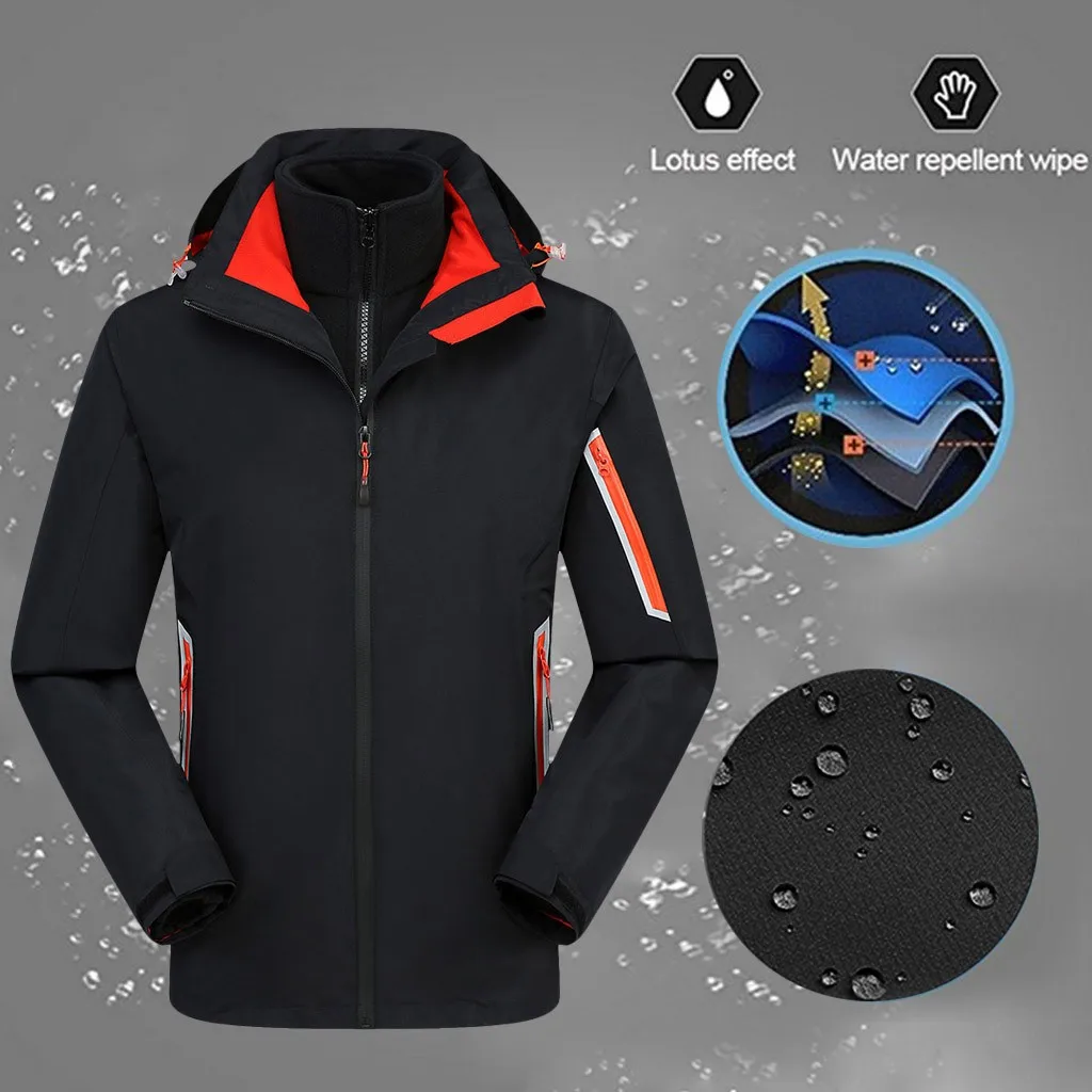 Мужские быстросохнущие походные куртки зимнее мягкое пальто с капюшоном