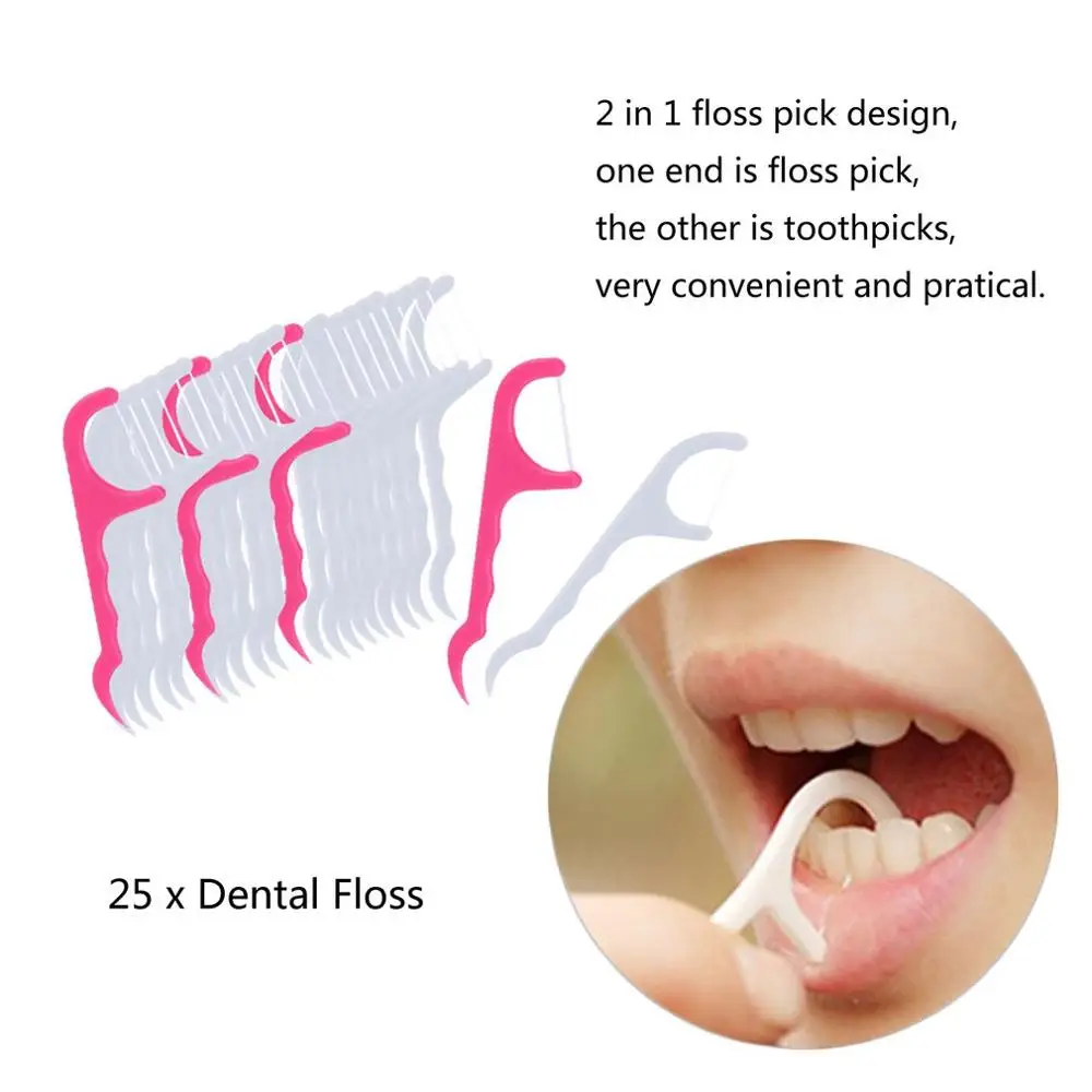 25 шт./1 упаковка зубная нить Палочки уход за зубами палочка для пилинга гигиена