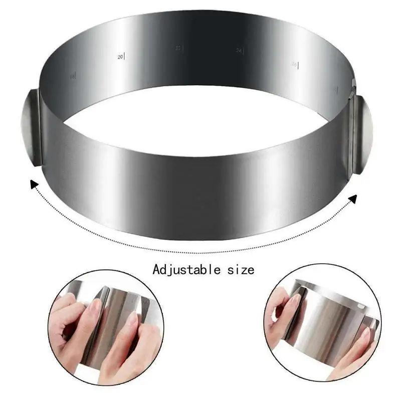 Adjustable 6-12 Inch Stainless Steel Mousse Layered Cake Mold Baking Ring |