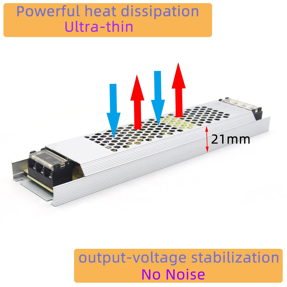 Ultra-Thin Voltage Converter 220V To 12V/24V Transformer 24W 36W 48W 60W 100W 200W 300W 600W Universal LED TV Driver Board | Лампы и