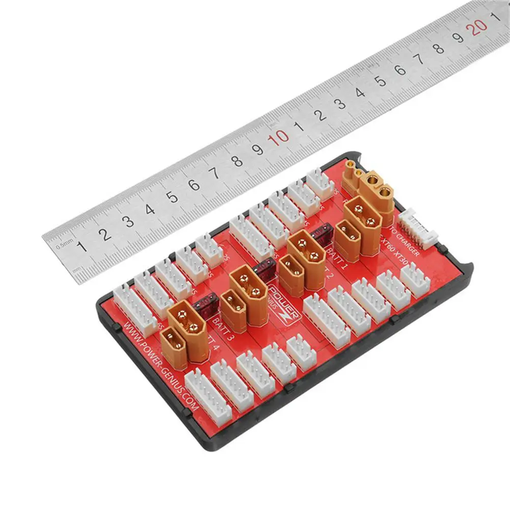 

2-In-1 PG Parallel Charging Board XT30 XT60 Plug Supports 4 Packs 2-8S Lipo Battery for RC Models Spare Part DIY Tools