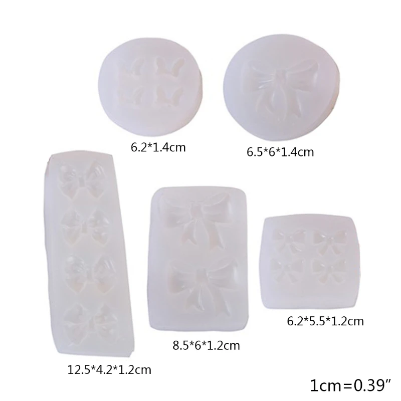

Resin Casting Silicone Mold Bowknot Hairpin Keychain Pendant Jewelry Mould DIY G2AF