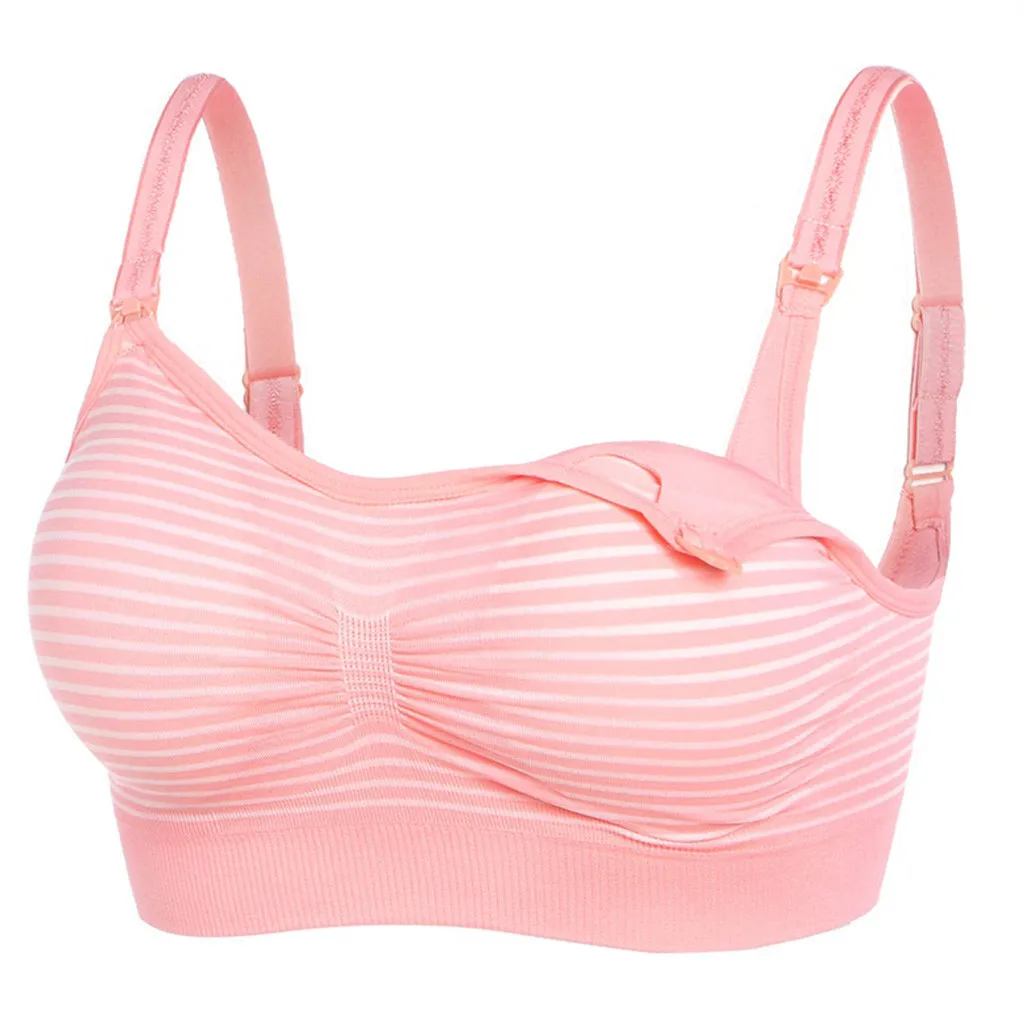 

Беспроводной для молодых мам бюстгальтеры для кормящих женщин; Одежда для беременных; Женская обувь в полоску с боковой пряжкой, украшенной...