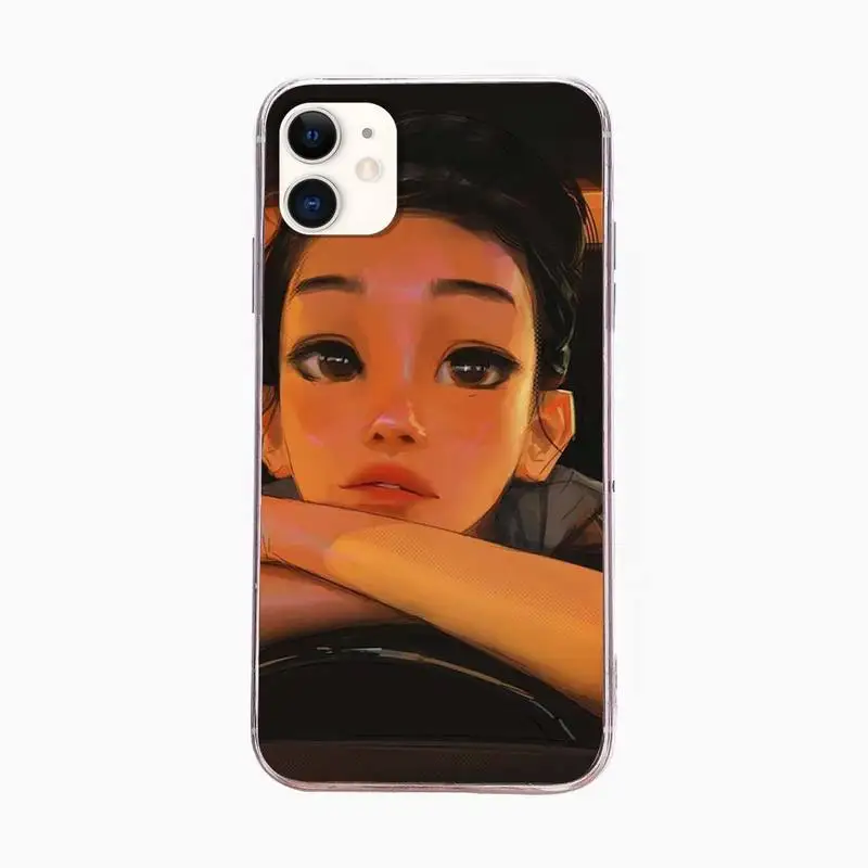 

Fashion Girl Phone Case For Iphone 6 6s 7 8plus X Xr 11 12 Mini Pro Max Fundas Cover