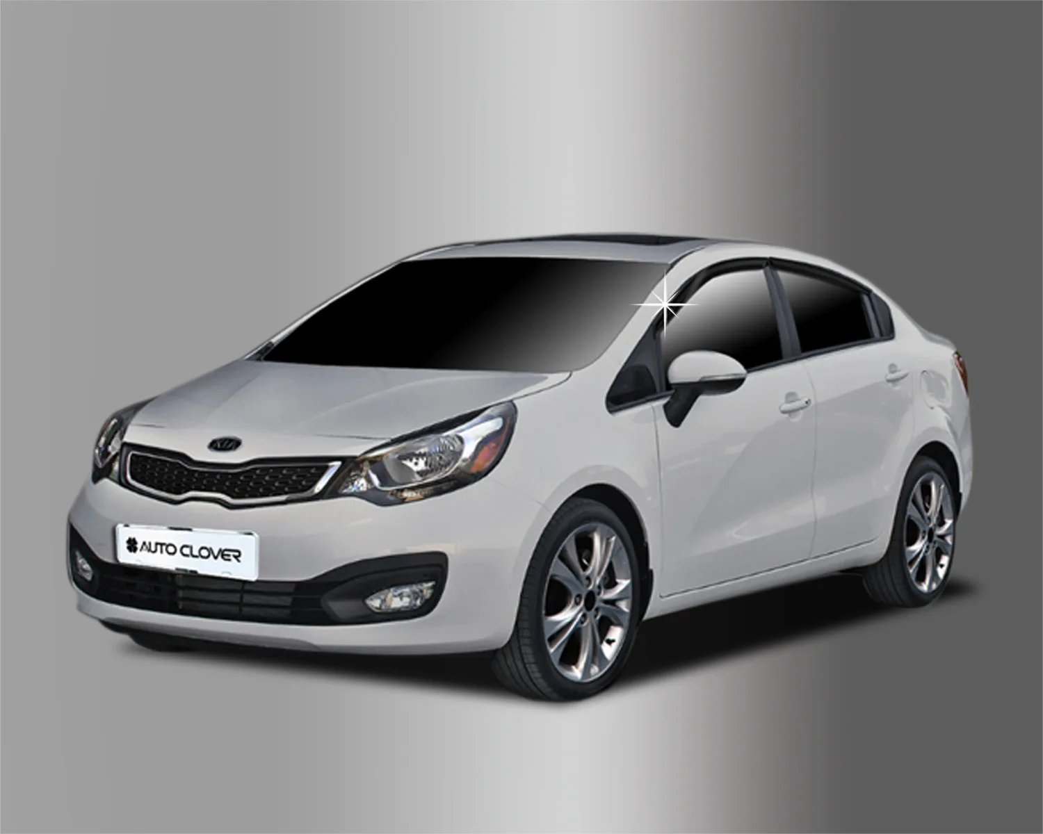 

Chrome Door Rain Visor Side Window Deflector Shade Sun Wind Shield Silver Trips Eaves for Kia Pride(4) 2011 Rio