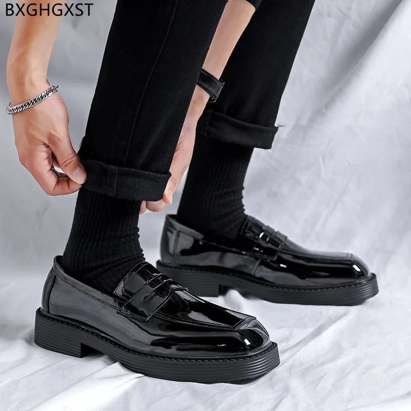 

Black Dress Shoes Mens Fashion Patent Leather Shoes Man Formal Party Shoes for Men 2023 Chaussure Homme Zapatos De Hombre Sapato