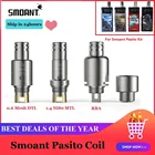 Smoant Pasito Coil DTL Mesh 0.6ohm MTL Ni-80 Coil 1.4ohm RBA аксессуары для аккумулятора с одной катушкой