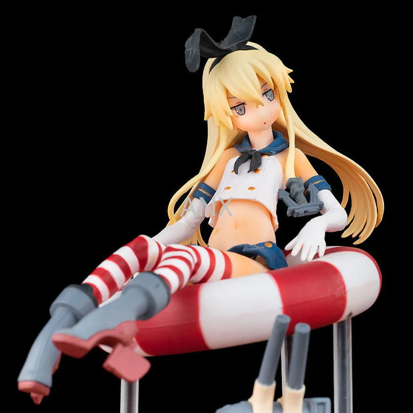 

Anime Kantai Collection Shimakaze Figure Sexy Girl 15cm PVC Action Figure Collection Lifebuoy shimakaze figure model toys gifts
