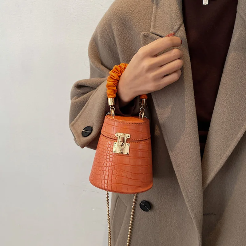 

Крокодиловая сумка-мешок из искусственной кожи, маленькая сумка через плечо, модная сумка на цепочке, женские кошельки и сумочки, роскошная ...