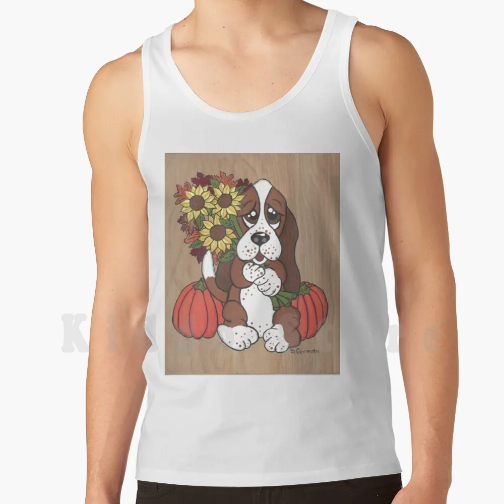 

Untitled tank tops vest sleeveless Basset Hound Basset Hound Dog Puppy Furbaby Pet Animal Autumn Fall