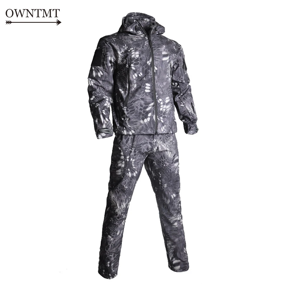 Зимняя мужская Тактическая Военная форма водонепроницаемая армейская Боевая