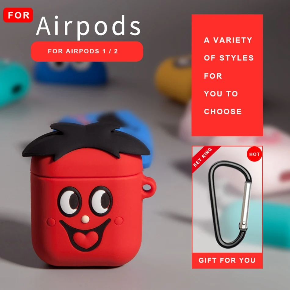 19Y Для Airpods 2 Чехол с мультяшным картофелем чехол для наушников для Airpods чехол s силиконовый медведь беспроводной чехол для наушников для Earpods чехол для наушников - Цвет: 19Y