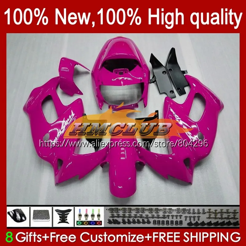 

Комплект VTR1000F для HONDA SuperHawk VTR1000 F 21No.142 VTR 1000 F 1000F 1997 1998 1999 2000 2001 глянцевый розовый обтекатель 97 02 03 04 05