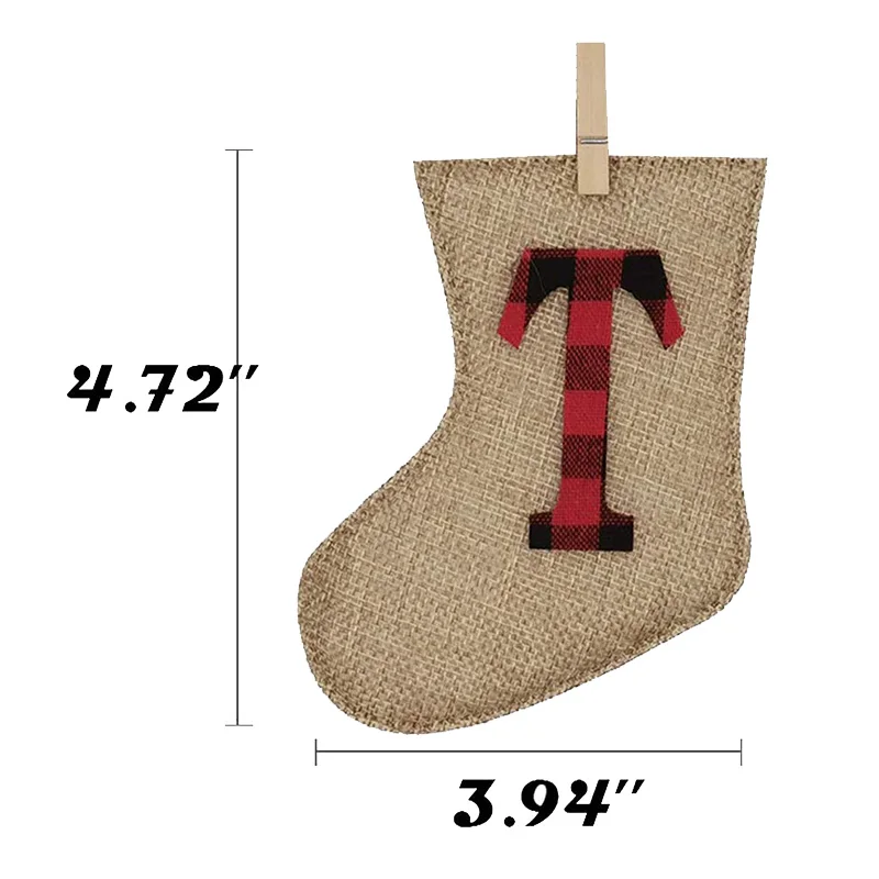 

PPYY-Merry Christmas Banner - Burlap Sock Shaped Christmas Decoration, Christmas Decor, Firepalce Decoration for Christmas
