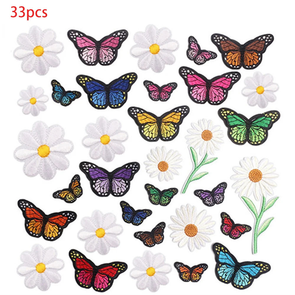 Нашивки с цветами на одежду аппликации для шитья розовые значки патчи утюга