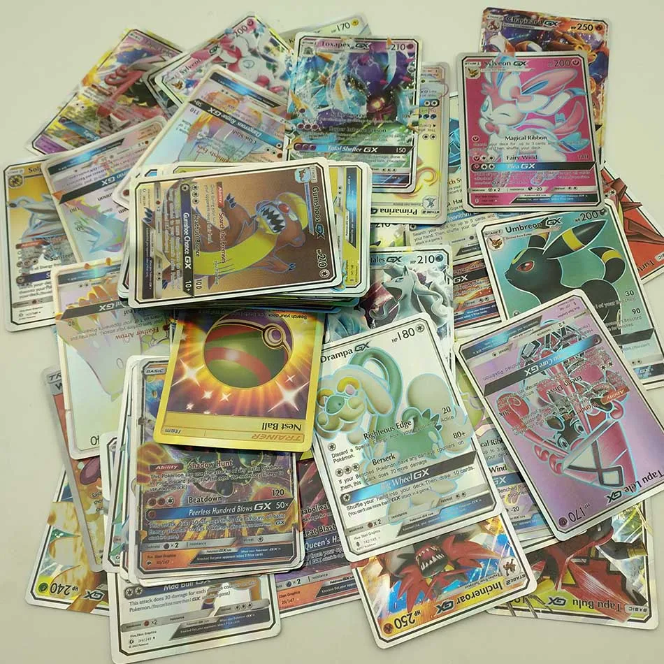 200 шт GX EX MEGA pokemones карты игры битва карт 324 торговые Детские игрушки |