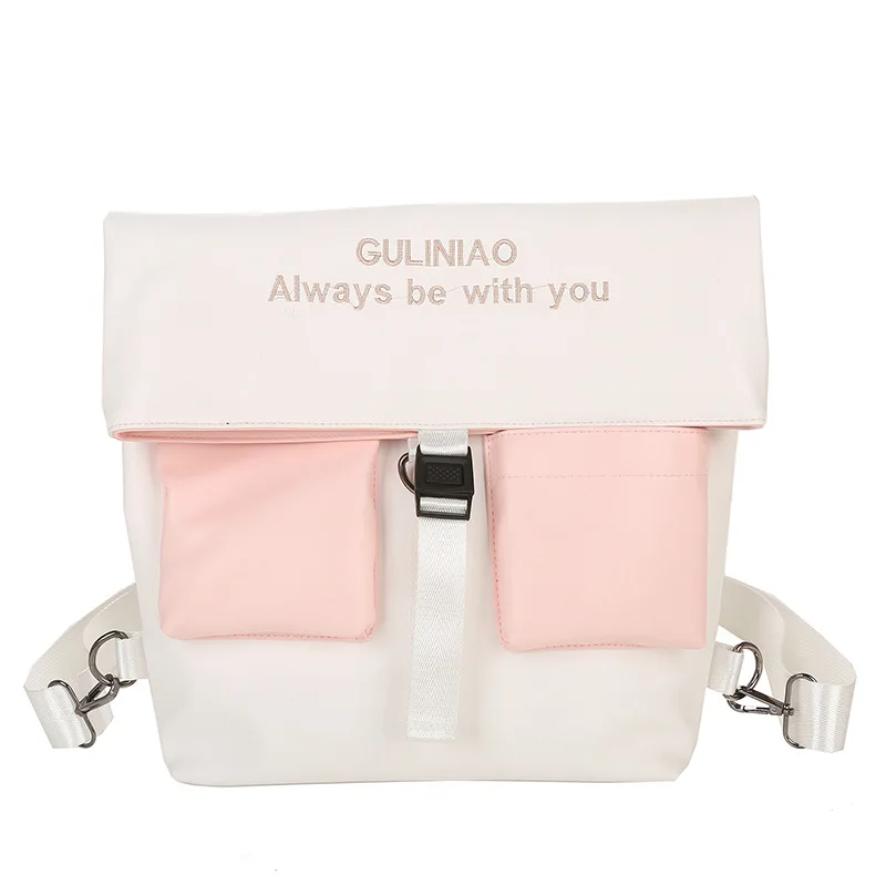 

2019 One-shoulder Sloping Bag PU Girl Backpack Girl Backpack Students Use Shoulder Bag