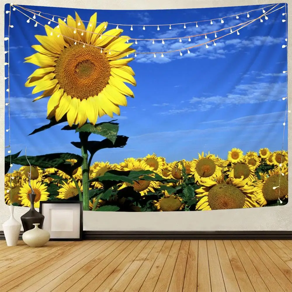 

NKNK Brand Sunflower Tapestry Sky Tenture Mandala Landscape Wall Tapestry Art Tapestries Rug Wall Wall Hanging Boho decor