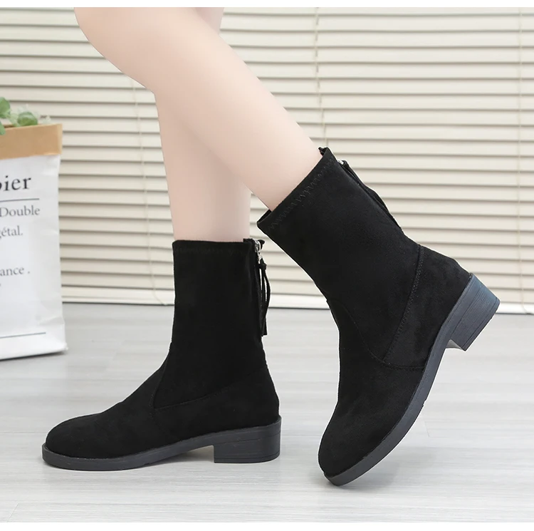 

Black Boots Ankle Boots For Women Winter Shoes Women Chunky Boots Snowboots Shoes+female Fashion Botas Mujer Invierno 2021 Botas