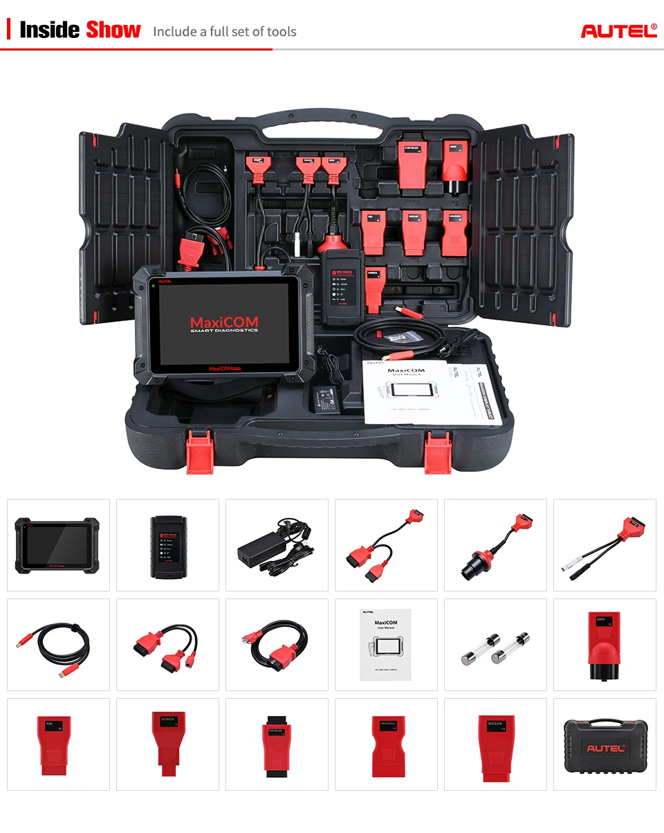 Autel MK908 автомобильный диагностический инструмент OBD2 сканер ECU кодирование
