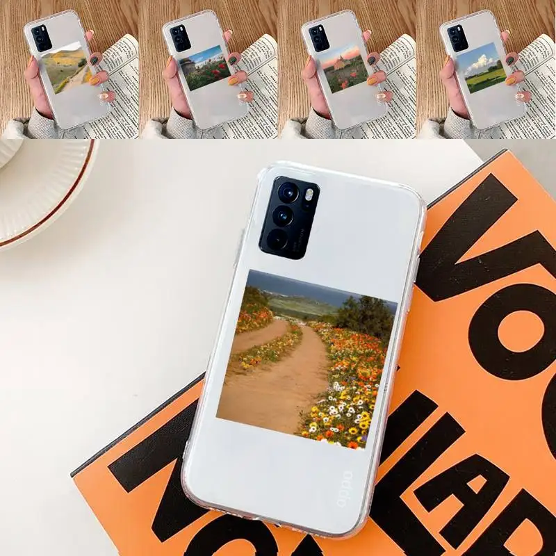 

Cottagecore Style Phone Case Transparent For oppo A57 A93 A73 A59 A55 A72 A77 A79 A83 A91 A92 A11 F9 A53 A52 S