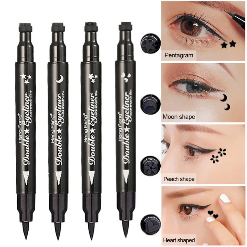 Eyeliner Pencil Stamp Double Head Design Long Lasting Waterproof Smudge-Proof Seal Makeup Tool MKXJ |