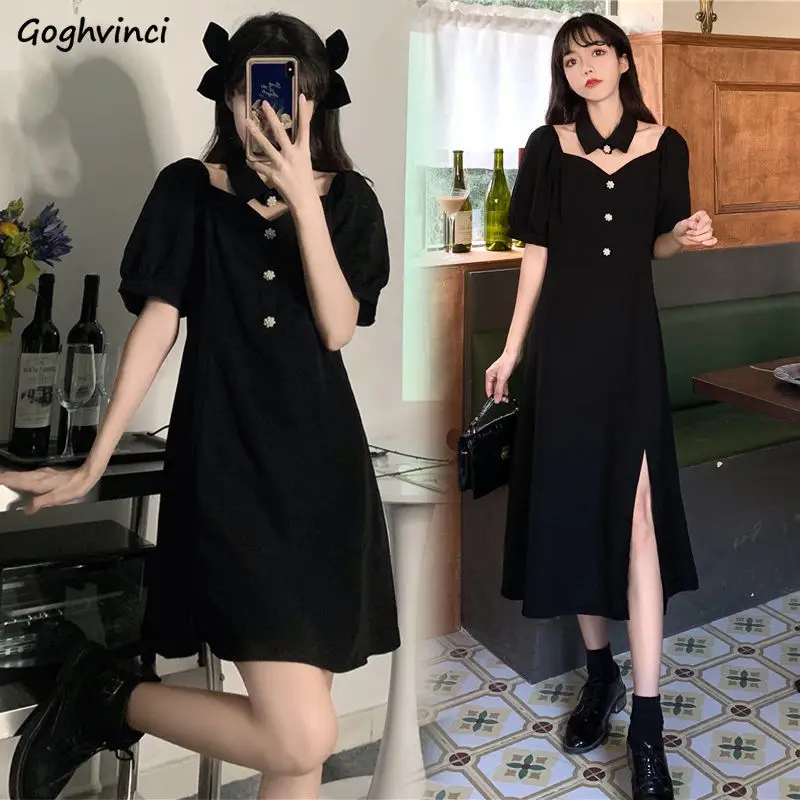 

Платья «Принцесса», одежда с длинным рукавом; Привлекательные женские Боковой разрез все-матч корейский Стиль свободные популярные модные элегантные вечерние в винтажном стиле; Однотонные Ins