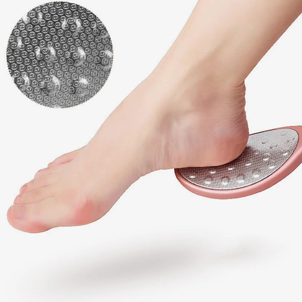 

1pc Double Sided Feet File Foot Dead Skin Remover Pedicure Rub (Rose Gold)