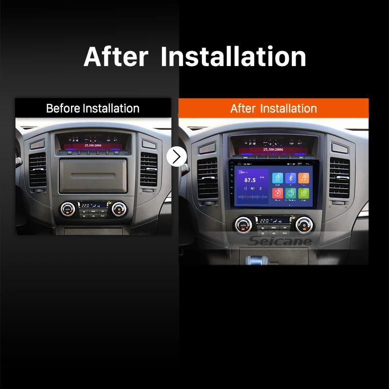 Seicane Android 10 0 автомобиль радио для 2006 2007 2008 2009 2013 Mitsubishi PAJERO V97/V93 GPS навигация 2 din