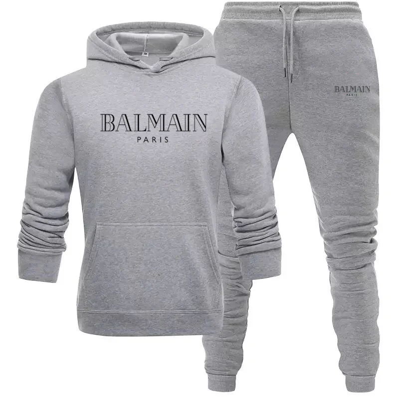 

New Men's Hoodie Suit Brand Sportswear Track Suit 2-Piece Set Autumn And Winter Men's And Women's Pullover + Sweatpants Jogging