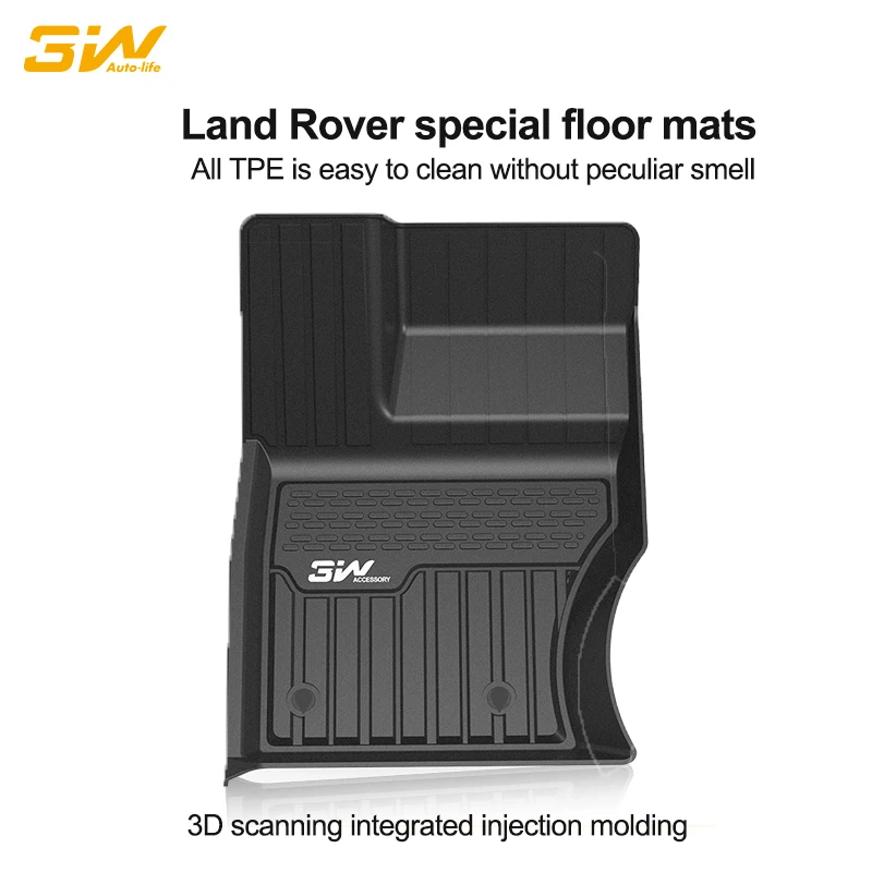 

3W Full TPE Car Mat For Land Rover Evoque Range Rover Sport Executive Extended Discovery God Planet Guard 2010-2022 Customize