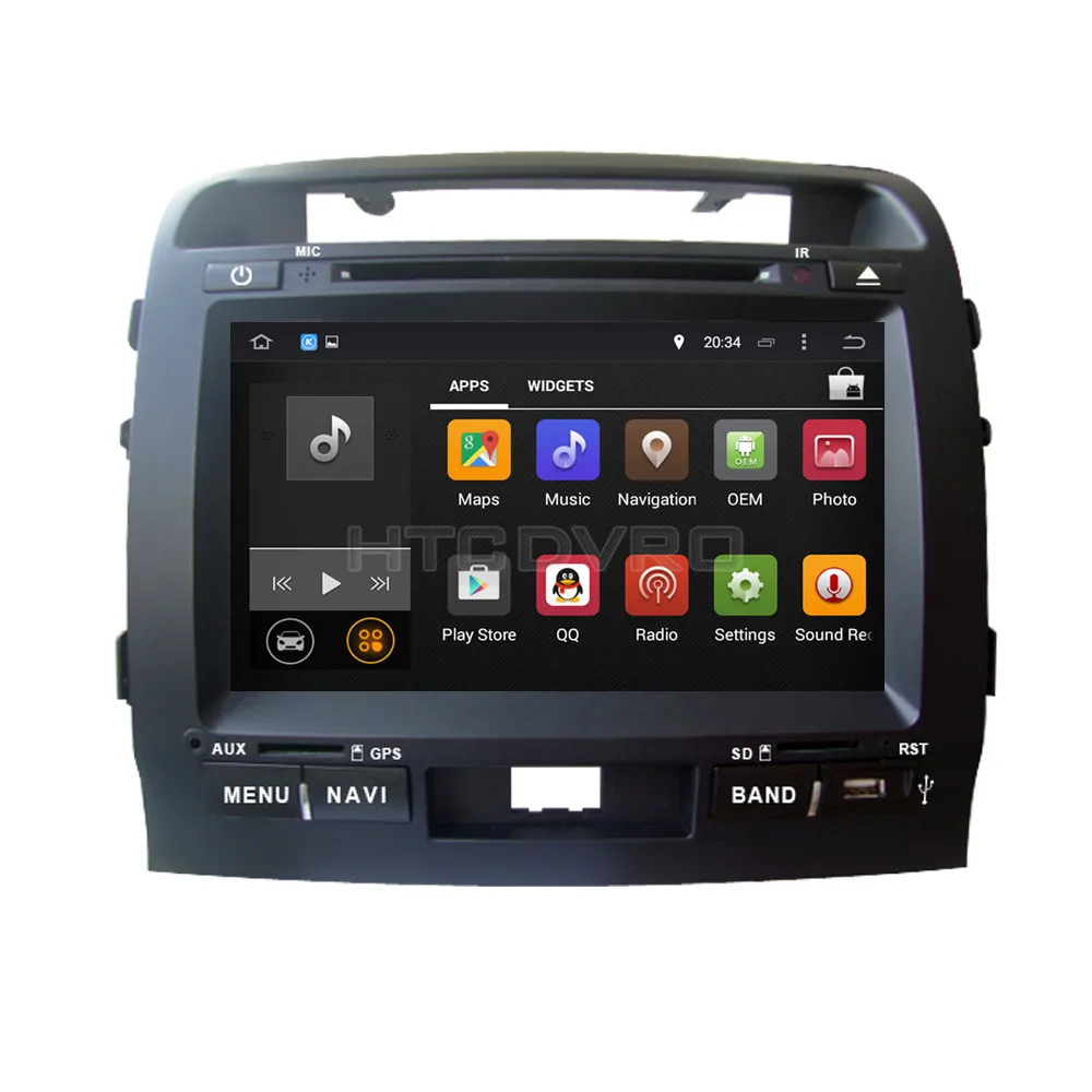 Автомобильный DVD плеер ymodbht 9 дюймов 4G 8 ядер Android 0 7 1 для Toyota Land Cruiser LC200 2004 GPS RDS радио