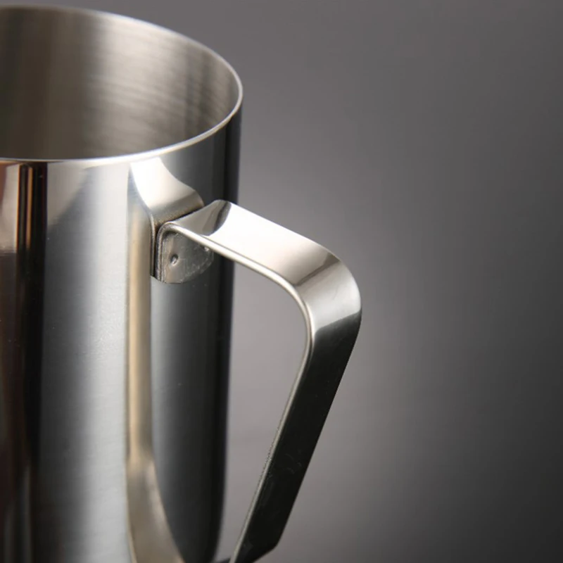 

1pc Stainless Steel Frothing Coffee Pitcher Pull Flower Cup Milk Frother Jug