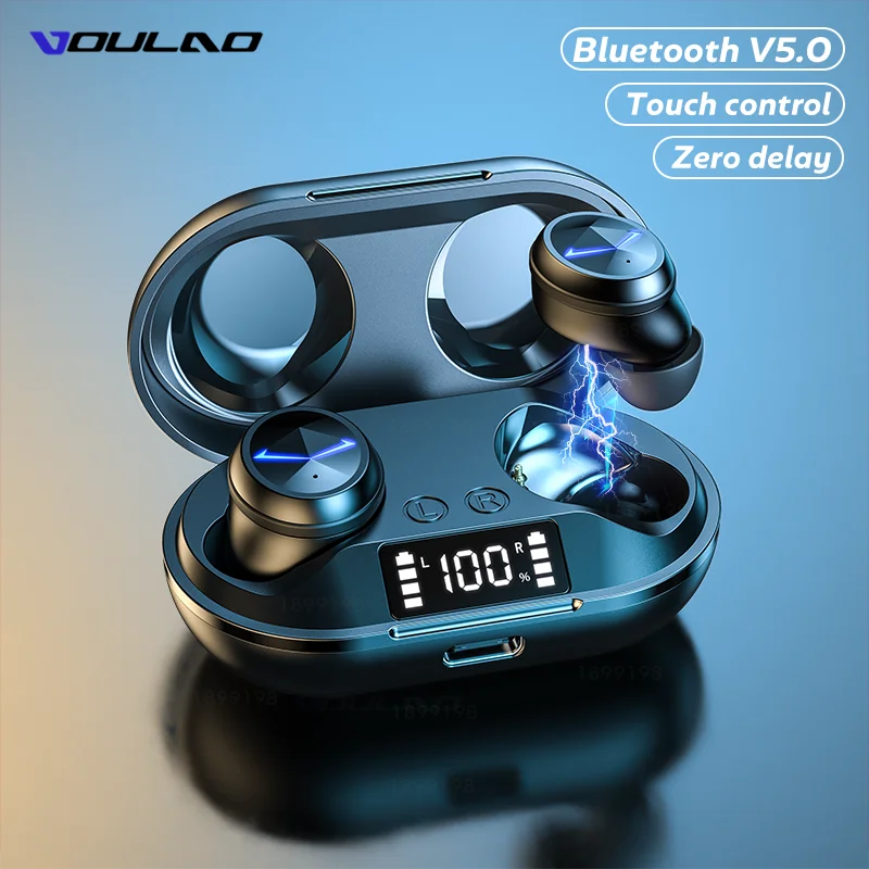 

TWS Bluetooth Wireless Headphone 9D Stereo Sports Bluetooth V5.0 Earphones LED Waterproof Earbuds Headsets with Dual Microphone