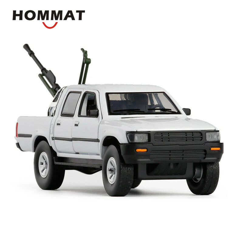 Hommate 1/32 Масштаб Toyota Hilux пикап Грузовик w/анти-ствол танка сплава 1:32 литой под давлением автомобиль игрушечные модели машин игрушечные транспортные средства для детей