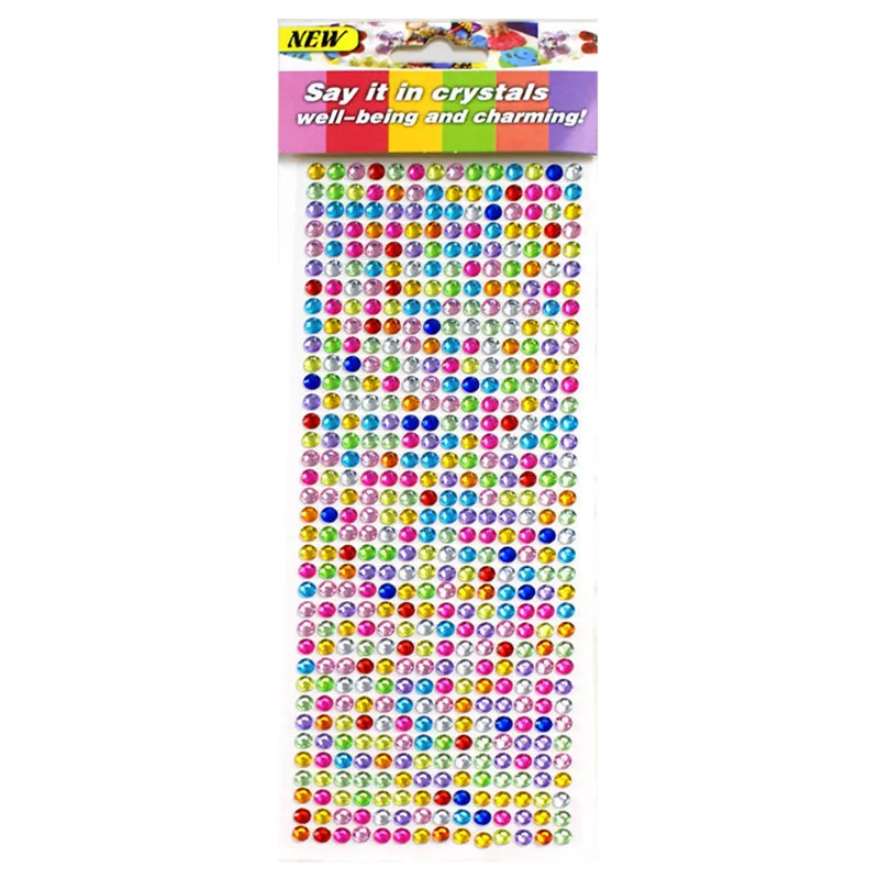 3 мм 6 круглые наклейки со стразами сделай сам ручная работа 3d стикер с