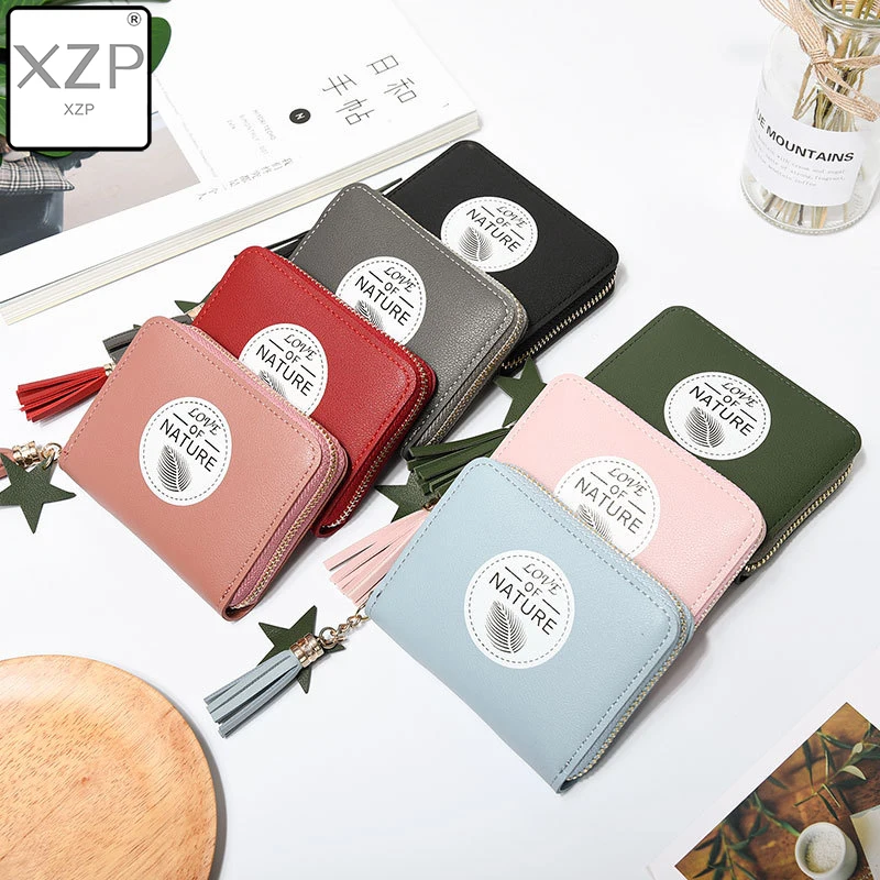 XZP короткие кошельки монета с изображением женщины кошелек кисточки женский